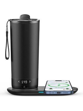 Smart Temperature Control Heated Travel Mug - 20 Oz Self-Heating Coffee Cup with
